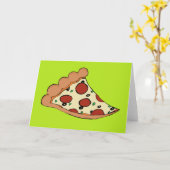 Pizza slice greeting card karte (Gelbe Blume)