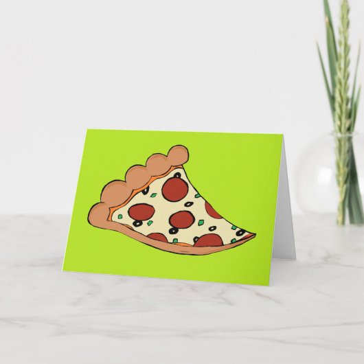 Pizza slice greeting card karte (Vorderseite)
