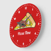 Pizza Slice Große Wanduhr (Winkel)