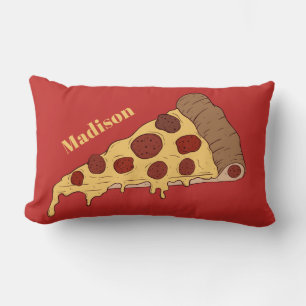 Pizza Slice individuelle Name & Colour throw Kisse Lendenkissen