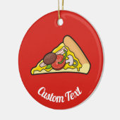 Pizza Slice Keramik Ornament (Links)
