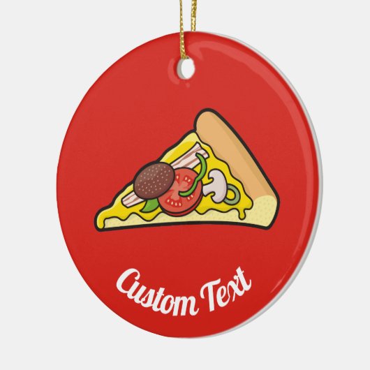 Pizza Slice Keramik Ornament (Links)