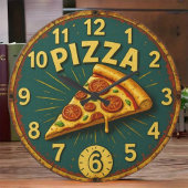  Pizza Slice Kitchen Decor Große Wanduhr