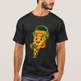 Pizza Slice Kopfhörer Gaming Shirt | Funny Gamer