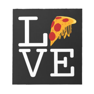Pizza Slice Liebe Notizblock