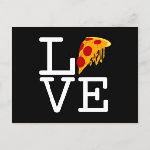 Pizza Slice Liebe Postkarte