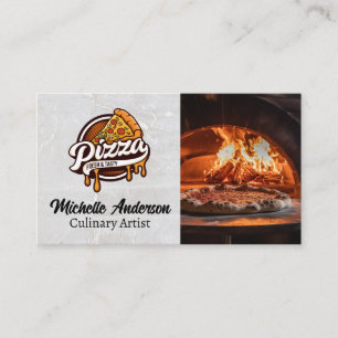 Pizza-Slice-Logo Brick Oven Visitenkarte