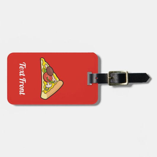 Pizza Slice Luggage Tag Gepäckanhänger (Vorderseite horizontal)