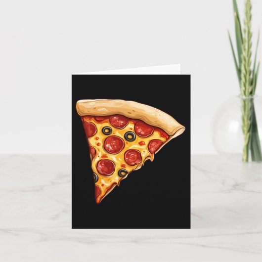 Pizza Slice Minimalistisch Karte (Vorderseite)