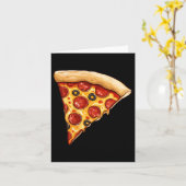 Pizza Slice Minimalistisch Karte (Gelbe Blume)