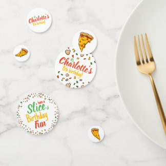 Pizza, Slice of Birthday fun, Kawaii Konfetti