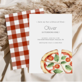 Pizza Slice of Fun Birthday Invitation Einladung