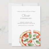 Pizza Slice of Fun Birthday Invitation Einladung (Vorderseite)