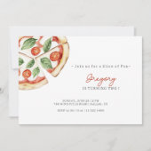 Pizza Slice of Fun Birthday Invitation Einladung (Vorderseite)