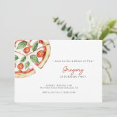 Pizza Slice of Fun Birthday Invitation Einladung (Stehend Vorderseite)