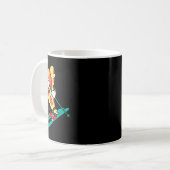 Pizza Slice On Skis Cool Weizen Teig Pie Lovers Gi Kaffeetasse (Vorderseite Links)