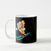 Pizza Slice On Skis Cool Weizen Teig Pie Lovers Gi Kaffeetasse (Links)