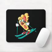 Pizza Slice On Skis Cool Weizen Teig Pie Lovers Gi Mousepad (Mit Mouse)