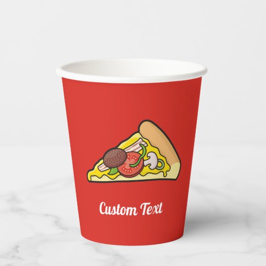 Pizza Slice Paper Cups Pappbecher (Vorderseite)