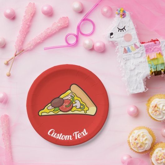 Pizza Slice Pappteller (Party)
