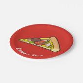 Pizza Slice Pappteller (Schrägansicht)