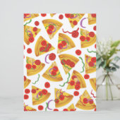Pizza Slice Pattern Einladung (Stehend Vorderseite)
