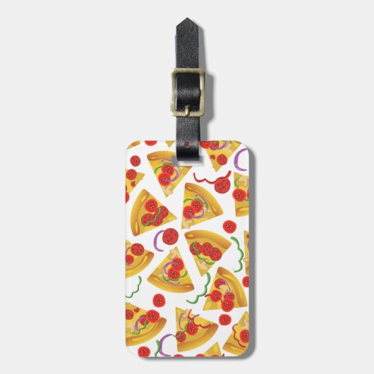 Pizza Slice Pattern Gepäckanhänger (Vorderseite vertikal)