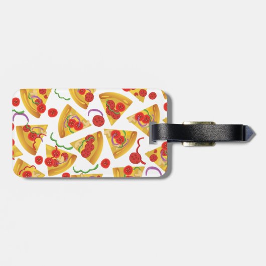 Pizza Slice Pattern Gepäckanhänger (Rückseite horizontal)
