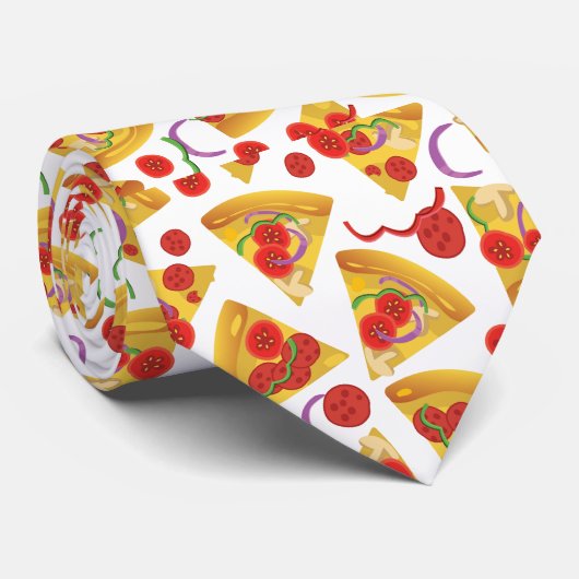 Pizza Slice Pattern Krawatte (Gerollt)