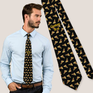 Pizza Slice Pattern Neck Tie Krawatte
