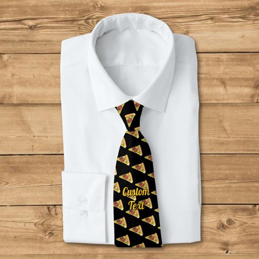 Pizza Slice Pattern Neck Tie Krawatte