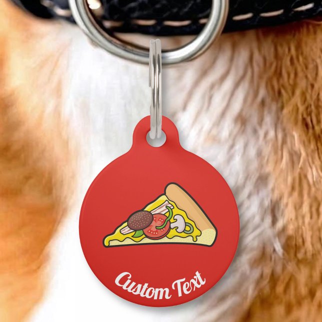 Pizza Slice Pet Name Tag Haustiermarke (Von Creator hochgeladen)