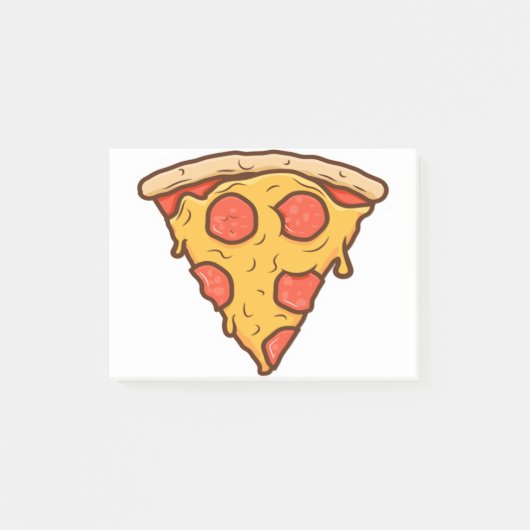 Pizza, Slice, Pizza Slice, Dripping, Pepperoni, Fo Post-it Klebezettel (Vorderseite)