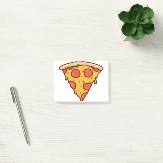 Pizza, Slice, Pizza Slice, Dripping, Pepperoni, Fo Post-it Klebezettel (Büro)