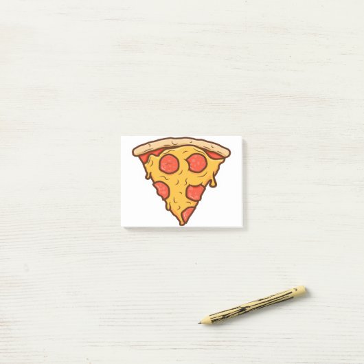 Pizza, Slice, Pizza Slice, Dripping, Pepperoni, Fo Post-it Klebezettel (Auf Schreibtisch)