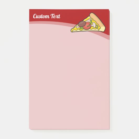 Pizza Slice Post-it Klebezettel (Vorderseite)