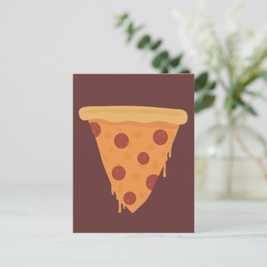 Pizza Slice Postkarte (Stehend Vorderseite)