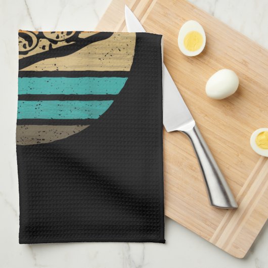 Pizza Slice Retro Style Vintage Geschirrtuch (Viertel Falte)