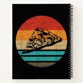 Pizza Slice Retro Style Vintage Notizblock (Rückseite)