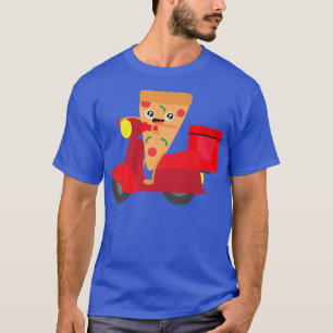 Pizza Slice Scooter Pizza Deliveryman Geschenk T-Shirt