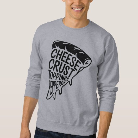 Pizza Slice Typografy T - Shirt (Vorderseite)