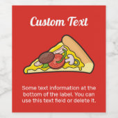 Pizza Slice Weinetikett (Einzelnes Label)