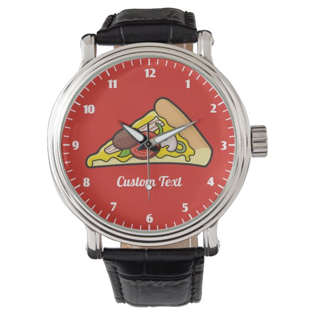 Pizza Slice Wristwatch Armbanduhr (Vorderseite)