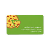 Pizza Slices Address Labels Adressaufkleber (Vorne)