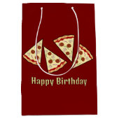 Pizza Slices Design Geschenktasche Mittlere Geschenktüte (Vorderseite)