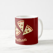 Pizza Slices Design Kaffeetasse (VorderseiteRechts)
