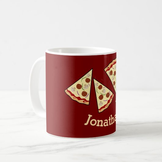Pizza Slices Design Kaffeetasse (Vorderseite Links)