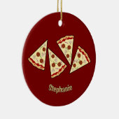 Pizza Slices Design Keramik Ornament (Rechts)