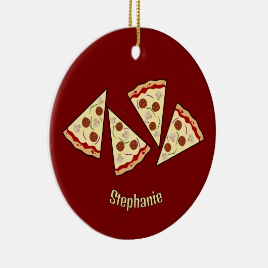 Pizza Slices Design Keramik Ornament (Rechts)