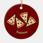 Pizza Slices Design Keramik Ornament (Vorne)